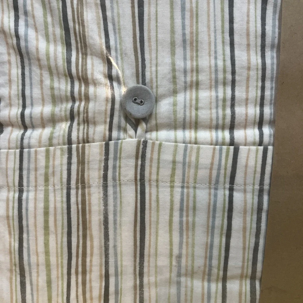 DKNY‎ Duvet Cover Twin Striped 100% Organic Cotton Pure Comfort Stripe Shell